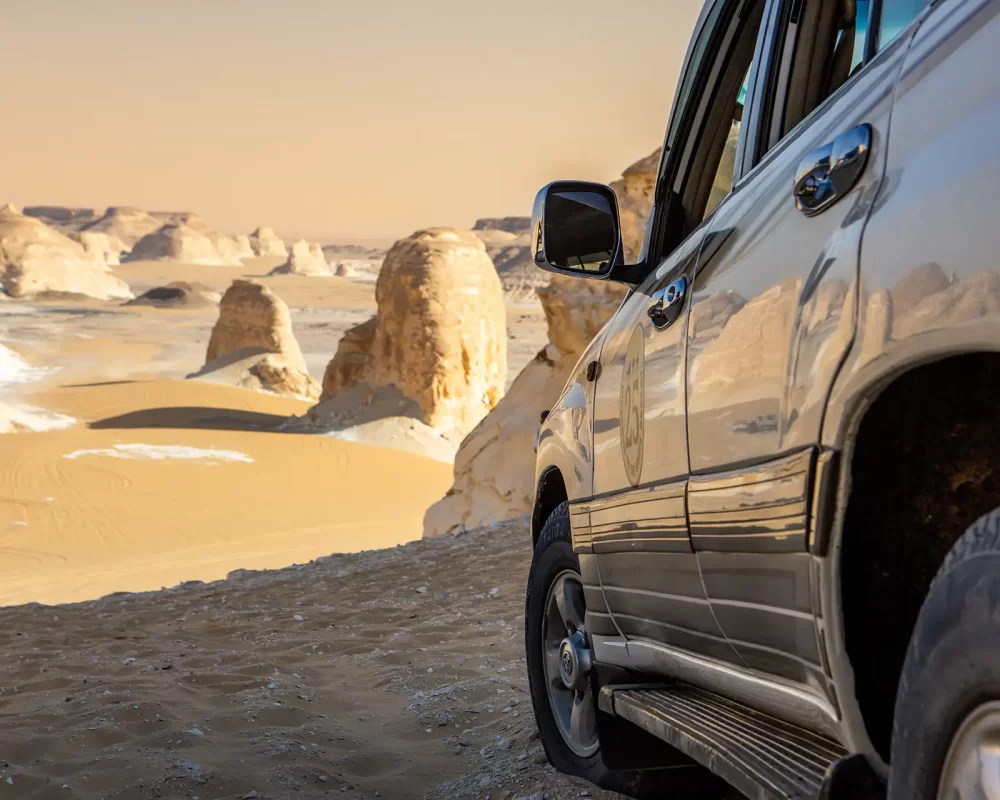 Toyota Landcruiser overloanding through Egypts Western Desert